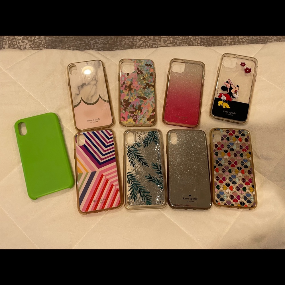 8 used Kate spade XR phone case and 1 regular XR phone case 9 total